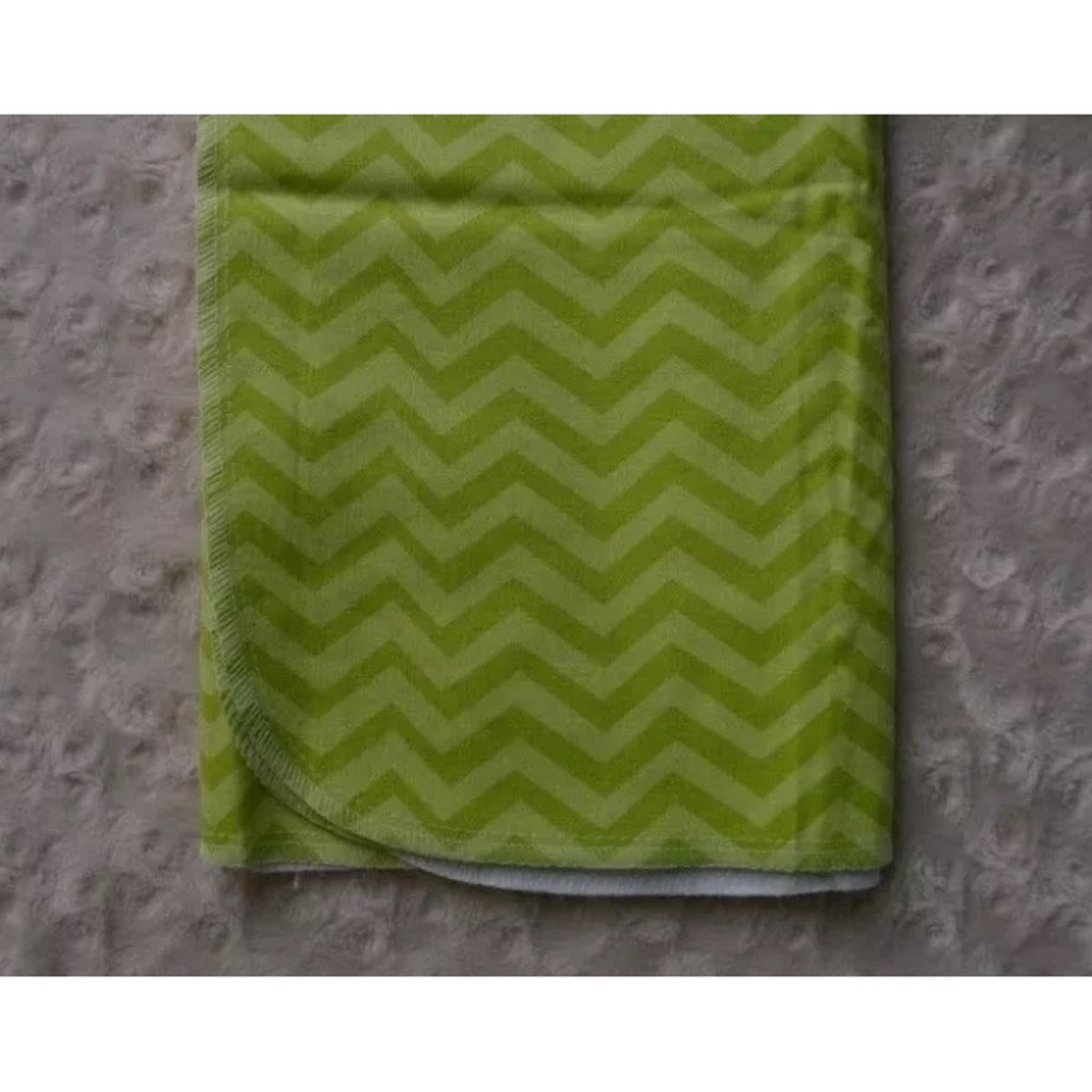 Garanimals Green Chevron Baby Blanket Flannel Receiving Security Lovey Zig Zag
